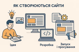 Як створюються сайти у 2025 році: від ідеї до онлайн-платформи, що працює на вас