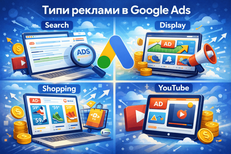 типи реклами в Google Ads